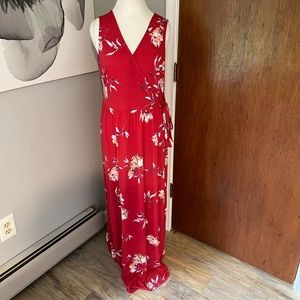 NWT Maxi faux wrap dress